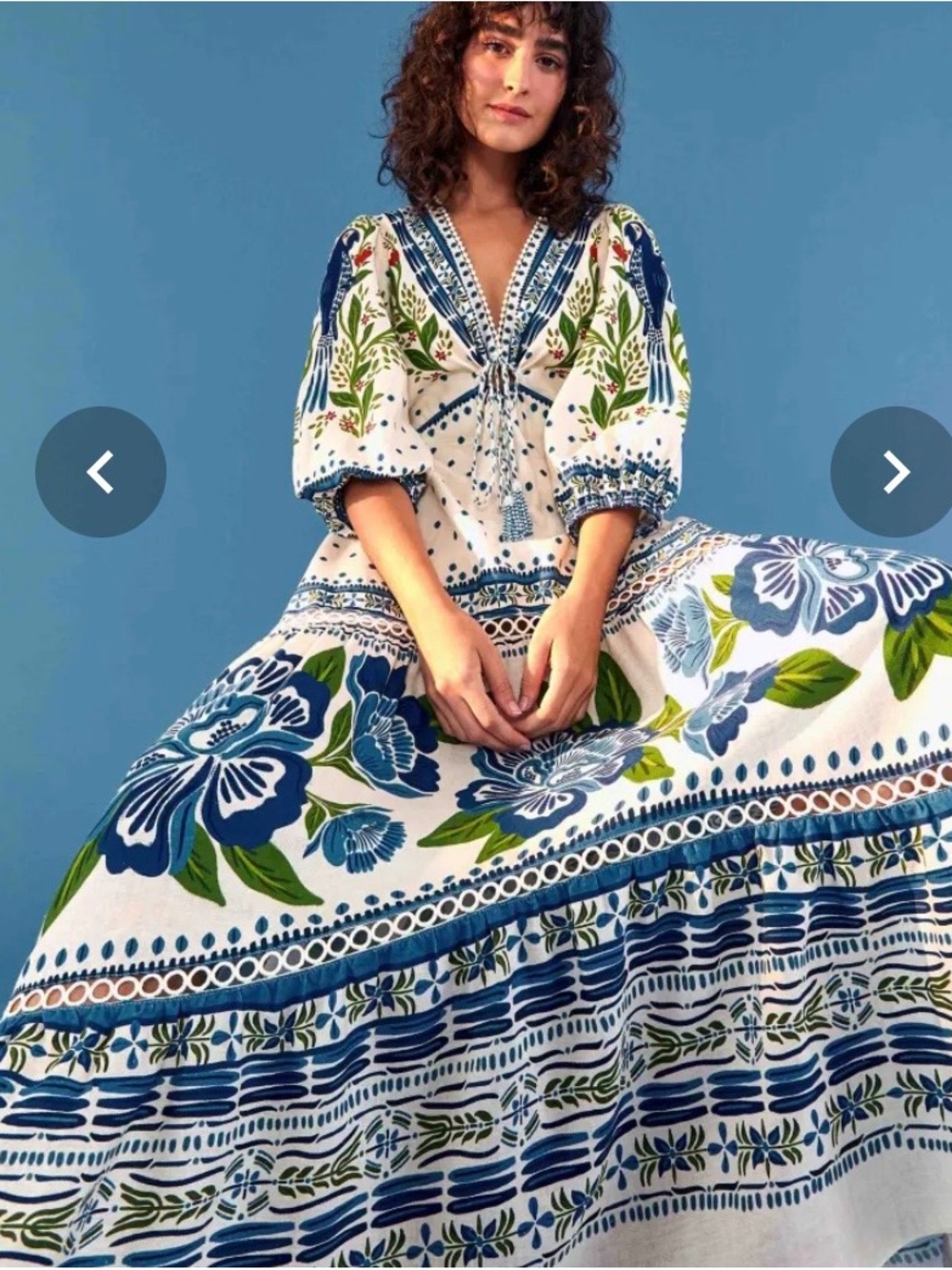 Farm Rio Macaw Flight Tiered Maxi Dress XS - Picture 2 of 14